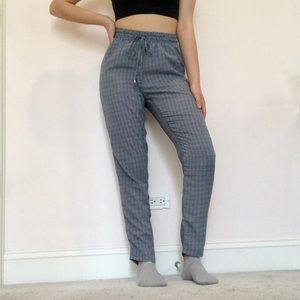 Patterned navy dress pants